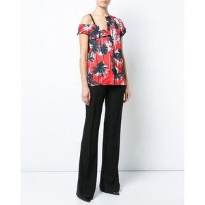 *NWT Jason Wu Coral and Black Asymmetrical Top- SZ 0